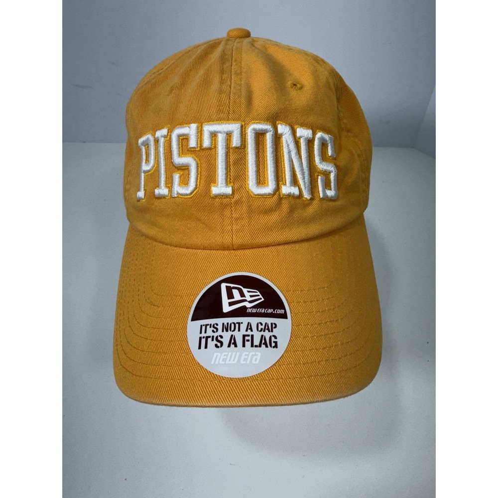 New Era Detroit Pistons Hat Cap Orange NBA Basketball One Size